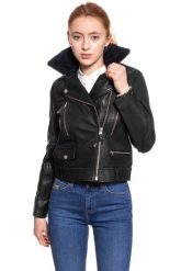 DAMSKA KURTKA SKÓRZANE LEE LEATHER PERFECTO BLACK L58YAY01. Czarne kurtki damskie Lee, l, bez wzorów, ze skóry, bez kaptura. Za 809.99 zł.