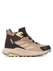 Adidas Trekkingi Terrex Anylander Leather Mid Climaproof Hiking Shoes KJ6790 Brązowy. Brązowe obuwie trekkingowe damskie Adidas, ze skóry, bez zapięcia. Za 479.99 zł.
