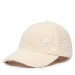 Czapka z daszkiem Guess. Białe czapki damskie Guess, z aplikacjami. Za 174.99 zł.