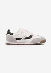 Białe Buty Sportowe Sneakersy z Geometrycznym Wzorem Tatirielin. Białe buty sportowe męskie Born2be, bez wzorów, z jeansu, bez zapięcia, trekkingowe. Za 129.99 zł.