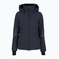 Kurtka narciarska damska BOGNER FIRE+ICE Cadja 2. Niebieskie kurtki sportowe damskie na zimę, l, bez wzorów, z elastanu, bez ramiączek, bez kaptura, narciarskie. Za 2,499.00 zł.