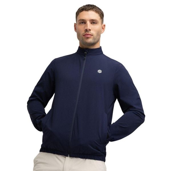 Męska golfowa kurtka przeciwdeszczowa Siroko Muirfield Navy. Niebieskie kurtki męskie SIROKO, l, bez wzorów, sportowe, bez kaptura. Za 296.00 zł.
