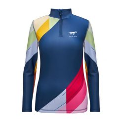 Bluza jeździecka młodzieżowa GALOP WEAR Crazy Colors. Brązowa bluzy damskie GALOP WEAR, l, bez wzorów, z dzianiny, młodzieżowe, bez ramiączek, bez kaptura. Za 299.00 zł.