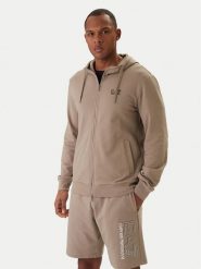 EA7 Emporio Armani Bluza 8NPM33 PJVRZ Beżowy Regular Fit. Brązowe bluzy męskie EA7 Emporio Armani, l, bez wzorów, z bawełny, bez ramiączek, bez kaptura. Za 479.99 zł.