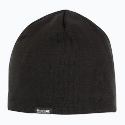 Czapka turystyczna Regatta Brevis Beanie II czarna L/XL. Czarne czapki damskie Regatta, bez wzorów, z materiału. Za 29.99 zł.