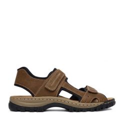 Sandały Rieker. Brązowe sandały męskie Rieker, bez wzorów, bez zapięcia. Za 319.99 zł.