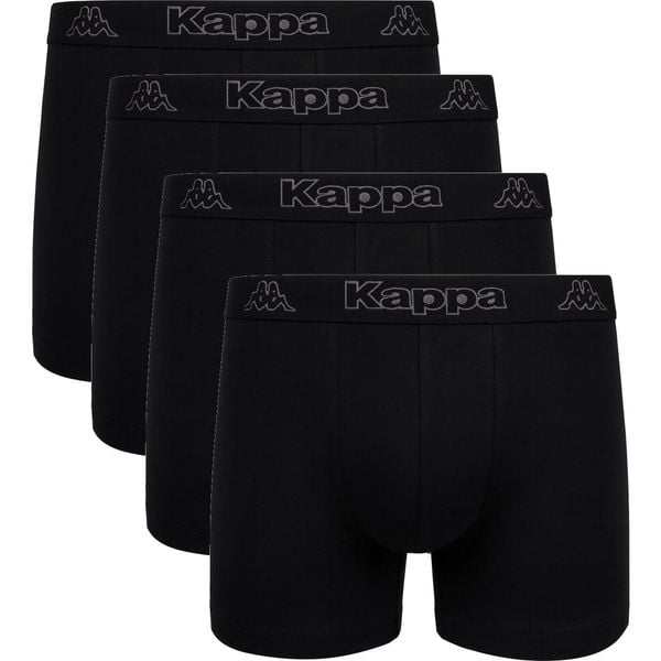 Bokserki dla mężczyzn Kappa 710947 4-pak. Czarne bokserki męskie Kappa, bez wzorów, z bawełny. W wyprzedaży za 69.99 zł.