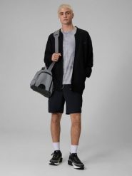 4F Bluza dresowa loose bez kaptura męska - czarna XXL. Czarne bluzy sportowe męskie 4F, m, bez wzorów, z bawełny, bez kaptura. Za 199.99 zł.
