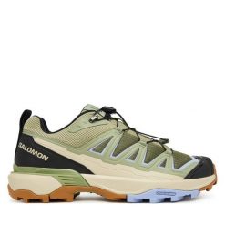 Trekkingi Salomon. Zielone obuwie trekkingowe damskie Salomon, bez zapięcia. Za 579.99 zł.
