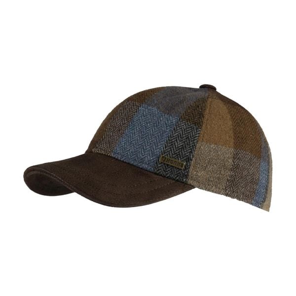 Czapka z daszkiem HORKA Patchwork. Niebieskie czapki damskie Horka, bez wzorów, z bawełny. Za 256.00 zł.