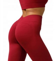 Legginsy sportowe damskie Carpatree Elite. Czerwone legginsy damskie Carpatree, m, bez wzorów, z dzianiny, z podwyższonym stanem, na fitness i siłownię. Za 150.99 zł.