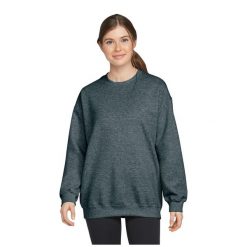 Bluza Polarowa Unisex Dla Dorosłych Softstyle Heather Midweight Fleece Top. Szare bluzy sportowe męskie GILDAN, na zimę, m, bez wzorów, z polaru, bez kaptura. Za 87.99 zł.