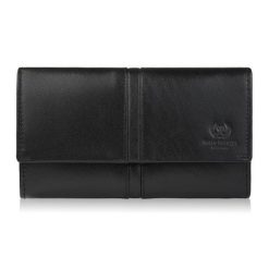 Portfel damski skórzany duży czarny z ochroną RFID elegancki Paolo Peruzzi AL-06-BL. Czarne portfele damskie Paolo Peruzzi, ze skóry. Za 89.00 zł.