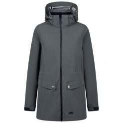 Trespass Tiverton - Damska kurtka przeciwdeszczowa Teal Mist. Niebieskie kurtki sportowe damskie Trespass, bez wzorów, bez ramiączek, bez kaptura, trekkingowe. Za 367.99 zł.