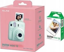 Aparat cyfrowy Fujifilm | Instax Mini 12 Camera + Instax Mini Glossy (10pl) | Mint Green | 800. Aparaty kompaktowe FUJIFILM. Za 452.95 zł.