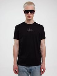 Koszulka męska z linii Authentic z nadrukiem czarna Techmunen 906. Czarne t-shirty męskie BIG STAR, l, z aplikacjami, z bawełny, bez kołnierzyka, bez ramiączek. Za 99.99 zł.