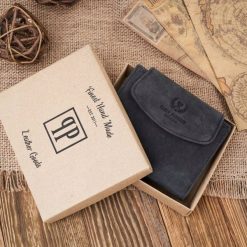 Paolo Peruzzi Portfel damski skórzany mały czarny vintage T-12-HBL. Czarne portfele damskie Paolo Peruzzi. Za 116.09 zł.