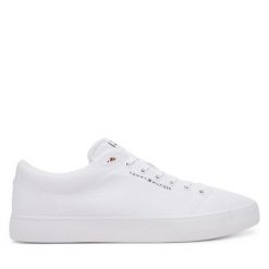 Tenisówki Tommy Hilfiger. Białe trampki męskie Tommy Hilfiger, bez wzorów, bez zapięcia. Za 239.99 zł.