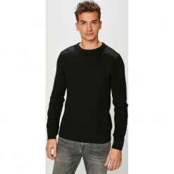 Jack & Jones - Sweter 12140246. Czarne swetry męskie Jack & Jones, l, bez wzorów, z bawełny, bez kołnierzyka, bez ramiączek. W wyprzedaży za 89.90 zł.