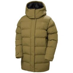 Parka damska z kapturem Helly Hansen Aspire. Brązowe parki damskie Helly Hansen, na zimę, bez wzorów, z puchu, z kapturem. Za 1,233.55 zł.