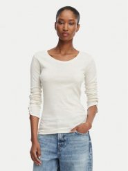 BOSS Bluzka Edeline 50566005 Kremowy Regular Fit. Białe bluzki damskie Boss, xs, bez wzorów, z bawełny, bez kołnierzyka, bez ramiączek. Za 299.99 zł.