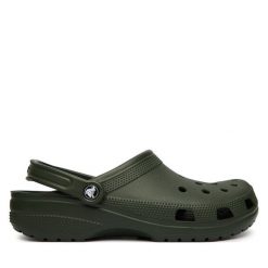 Klapki Crocs. Zielone klapki męskie Crocs, bez wzorów, bez zapięcia. Za 215.99 zł.