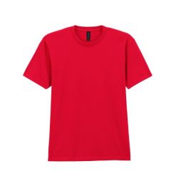 Koszulka Unisex Dla Dorosłych Softstyle Midweight. Czerwone bluzki damskie GILDAN, xl, bez wzorów, sportowe, bez kołnierzyka, bez ramiączek. Za 55.99 zł.
