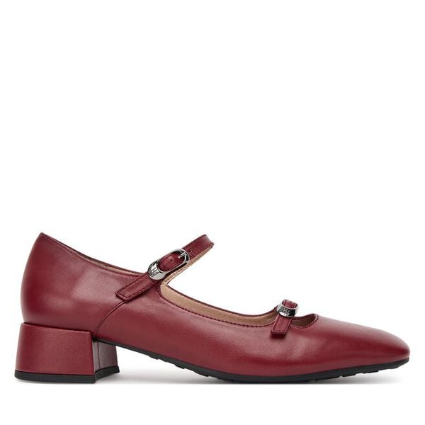 Półbuty Hispanitas. Czerwone półbuty damskie Hispanitas, bez wzorów, bez obcasa, na płaskiej podeszwie, bez zapięcia. Za 419.99 zł.