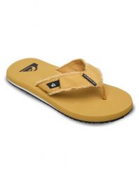 Klapki japonki męskie Quiksilver Monkey. Żółte klapki męskie Quiksilver, bez wzorów, z materiału, bez zapięcia. Za 109.99 zł.