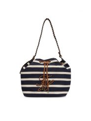 Tommy Hilfiger Torebka Th Elev Summer Bucket Stripe AW0AW18401 Granatowy. Niebieskie torebki do ręki damskie Tommy Hilfiger, bez wzorów, z materiału, bez dodatków. Za 699.99 zł.