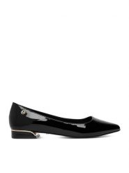 MEXX Baleriny EO-CD25-373-1 Czarny. Czarne balerinki damskie Mexx, bez wzorów, z lakierowanej skóry, bez obcasa, bez zapięcia. Za 279.99 zł.