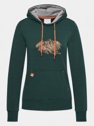 Viking Bluza Bamboo Panaka Hoodie Lady 730/25/8883 Zielony Regular Fit. Zielone bluzy damskie Viking, l, bez wzorów, z syntetyku, sportowe, bez ramiączek, bez kaptura. Za 159.99 zł.