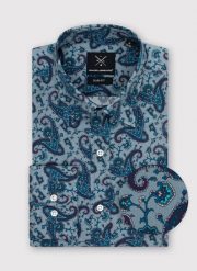 PAKO LORENTE – Koszula męska we wzór paisley P22WF-1X-029-S-S. Koszule męskie Pako Lorente, m, bez wzorów, z bawełny, klasyczne, bez kołnierzyka, bez ramiączek. Za 79.99 zł.