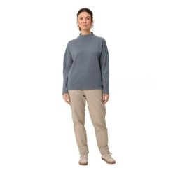 Bluza damska VAUDE Coreway. Niebieskie bluzy damskie Vaude, bez wzorów, z bawełny, biznesowe, bez ramiączek, bez kaptura. Za 344.00 zł.