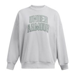Bluza damska Under Armour Icon Heavyweight Terry Oversized Crew. Szare bluzy damskie Under Armour, m, bez wzorów, sportowe, bez ramiączek, bez kaptura. Za 239.99 zł.