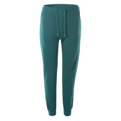 Spodnie dresowe damskie Hi-Tec Lady Melian - zielone, Rozmiar S. Zielone spodnie dresowe damskie Hi-tec, bez wzorów, z bawełny, na fitness i siłownię. Za 59.99 zł.