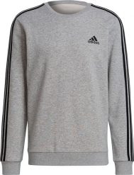 Adidas Bluza męska adidas Essentials Sweatshirt szara GK9110. Szare bluzy męskie Adidas, m, bez wzorów, bez ramiączek, bez kaptura. Za 198.86 zł.