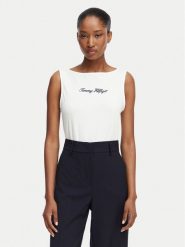 Tommy Hilfiger Top Classic WW0WW50948 Biały Relaxed Fit. Białe topy damskie Tommy Hilfiger, xs, bez wzorów, z bawełny, bez kołnierzyka, bez ramiączek. Za 144.99 zł.