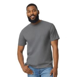 Koszulka Unisex Dla Dorosłych Softstyle Midweight. Brązowe bluzki damskie GILDAN, xl, bez wzorów, sportowe, bez kołnierzyka, bez ramiączek. Za 44.99 zł.