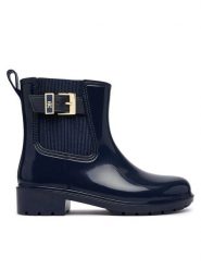Tommy Hilfiger Kalosze Th Buckle Glossy Ankle Rain Boot FW0FW09543 Granatowy. Niebieskie kalosze damskie Tommy Hilfiger, bez wzorów, z syntetyku, bez zapięcia. Za 409.99 zł.