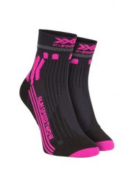 Skarpety biegowe damskie X-Socks Run Speed Two 4.0. Czerwone skarpetki damskie X-Socks, bez wzorów, z materiału. Za 65.00 zł.