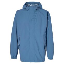 Rowerowa kurtka przeciwdeszczowa Hoga unisex, horizon blue. Niebieskie kurtki męskie BASIL, xl, bez wzorów, z materiału, sportowe, bez kaptura. Za 357.00 zł.