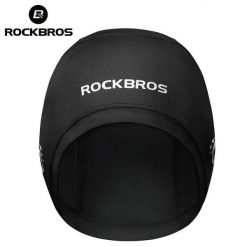 Czapka kolarska Rockbros z wycięciami na okulary. Czarne czapki męskie ROCKBROS, bez wzorów. Za 34.99 zł.