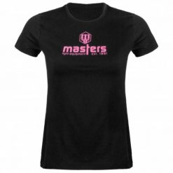 T-shirt Damski Basic. Czarne t-shirty damskie Masters, bez wzorów, casualowe, bez kołnierzyka, bez ramiączek. Za 111.99 zł.