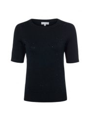 Marie Lund Damski sweter z krótkim rękawem Kobiety wiskoza czarny jednolity, XXXL. Czarne swetry nierozpinane damskie Marie Lund, bez wzorów, z dzianiny, bez kołnierzyka, bez ramiączek. Za 149.95 zł.