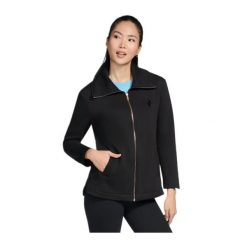 Bluza Damska SKECHERS GOSNUGGLE TUNIC FZ JACKET JA214-BLK M. Czarne bluzy damskie Skechers, m, bez wzorów, bez ramiączek, bez kaptura. Za 229.99 zł.