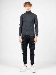 Xagon Man Sweter "Turtleneck" | A22081&ELV18 | Mężczyzna | Szary Melanż. Szare swetry męskie Xagon, m, bez wzorów, z dzianiny, bez kołnierzyka, bez ramiączek. W wyprzedaży za 189.00 zł.
