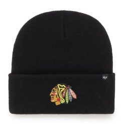 Czapka zimowa 47 Brand NHL Chicago Blackhawks Haymaker. Czarne czapki damskie 47 Brand, na zimę, bez wzorów. Za 83.99 zł.