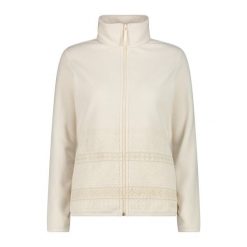 Polarowa kurtka damska CMP. Białe kurtki sportowe damskie CMP, na zimę, xs, bez wzorów, z polaru, bez ramiączek, bez kaptura, trekkingowe. Za 349.40 zł.