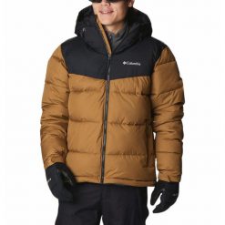 Kurtka Zimowa Pikowana Męska Columbia Iceline Ridge Jacket. Brązowe kurtki sportowe męskie Columbia, na zimę, l, bez wzorów, z puchu, bez kaptura, narciarskie. W wyprzedaży za 856.90 zł.